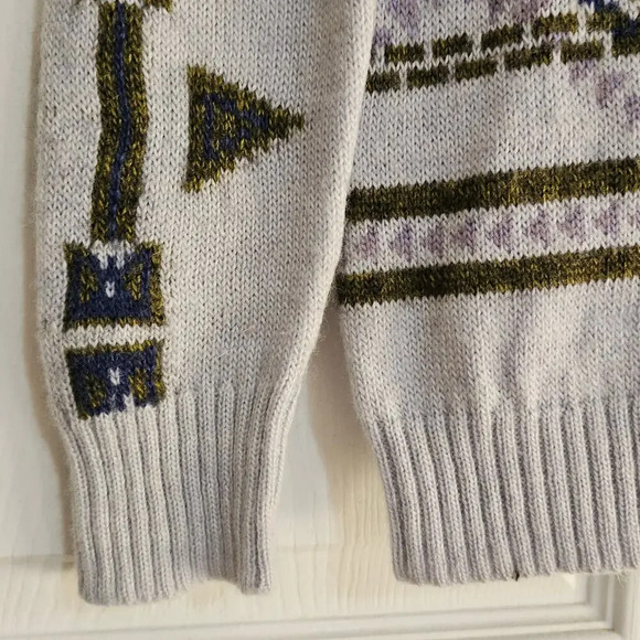 J. Crew Fair Isle Wool Mohair Relaxed Holiday Ski Sweater Small Nordic Scandi - Picture 5 of 7